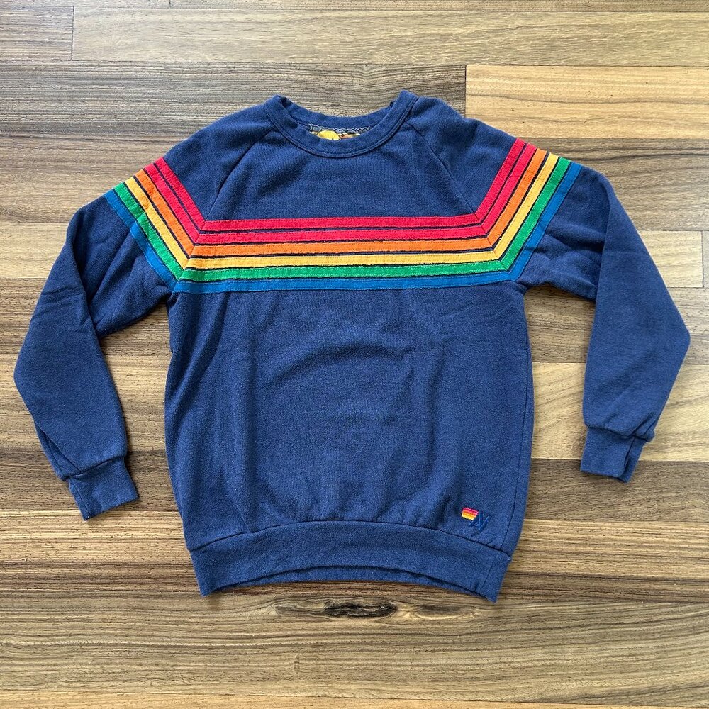 Aviator Nation Retro Crew Sweatshirt in Navy
